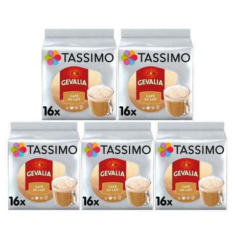 2x Tassimo Jacobs Cafe Au Lait 16 Capsules - Pods T-Discs - Coffee