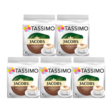 Tassimo Costa Cappuccino Coffee Pods 1 Pack 8 Large Cup Size T Disc Pods  215ml