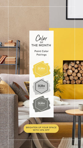Yellow Paint Color Combinations: Yellow and Gray