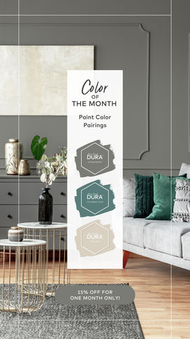 Bring the Drama with Stone Mason, Our August Color of the Month | charcoal paint color palette ideas
