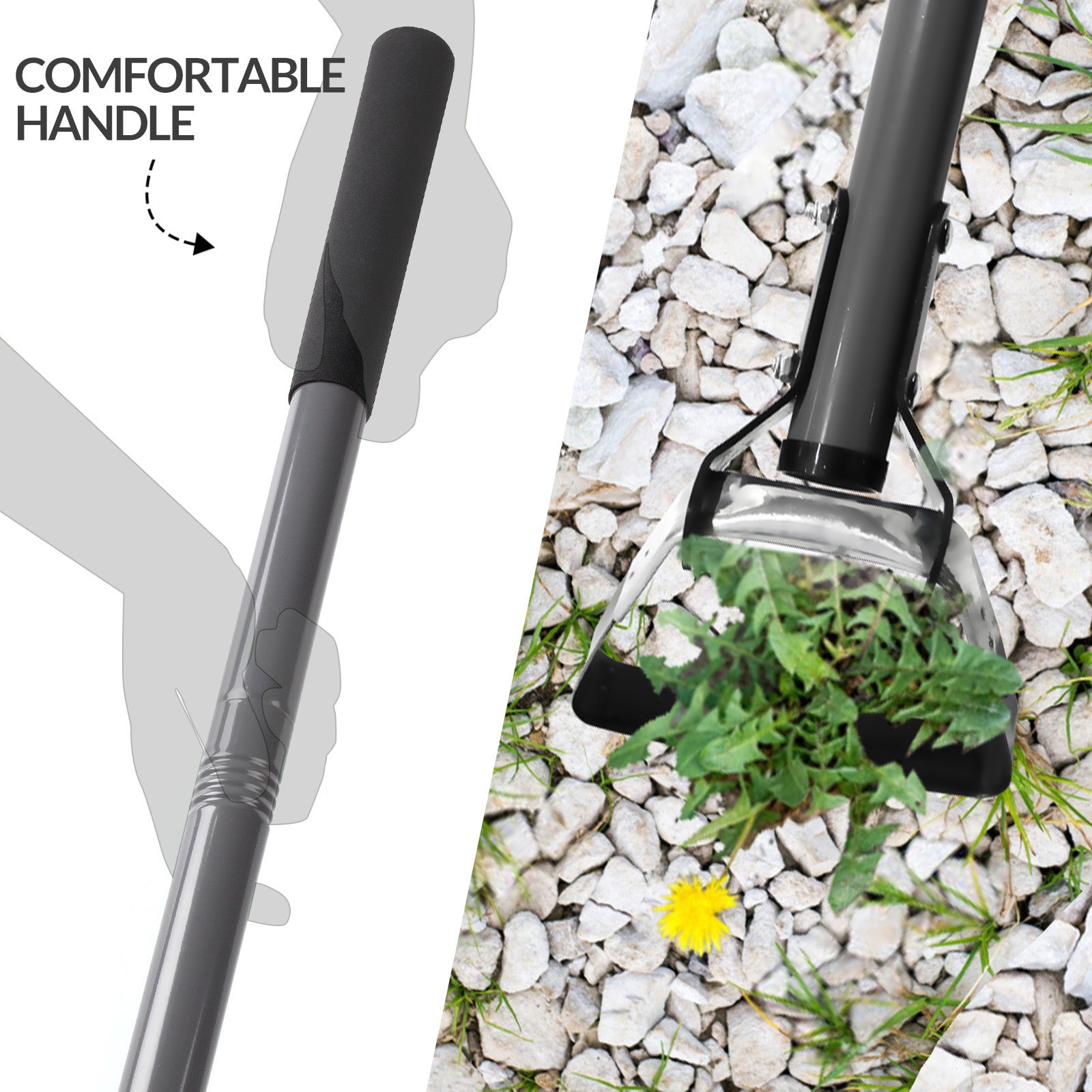 Walensee 56 Inch Scuffle Loop Adjustable Action Hoe for Weeding Stirru ...