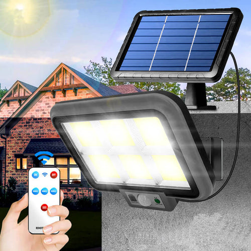 Luz solar - sensor de movimiento – 56 LED solares – 2 cabezales, Radarshop, Correos Market