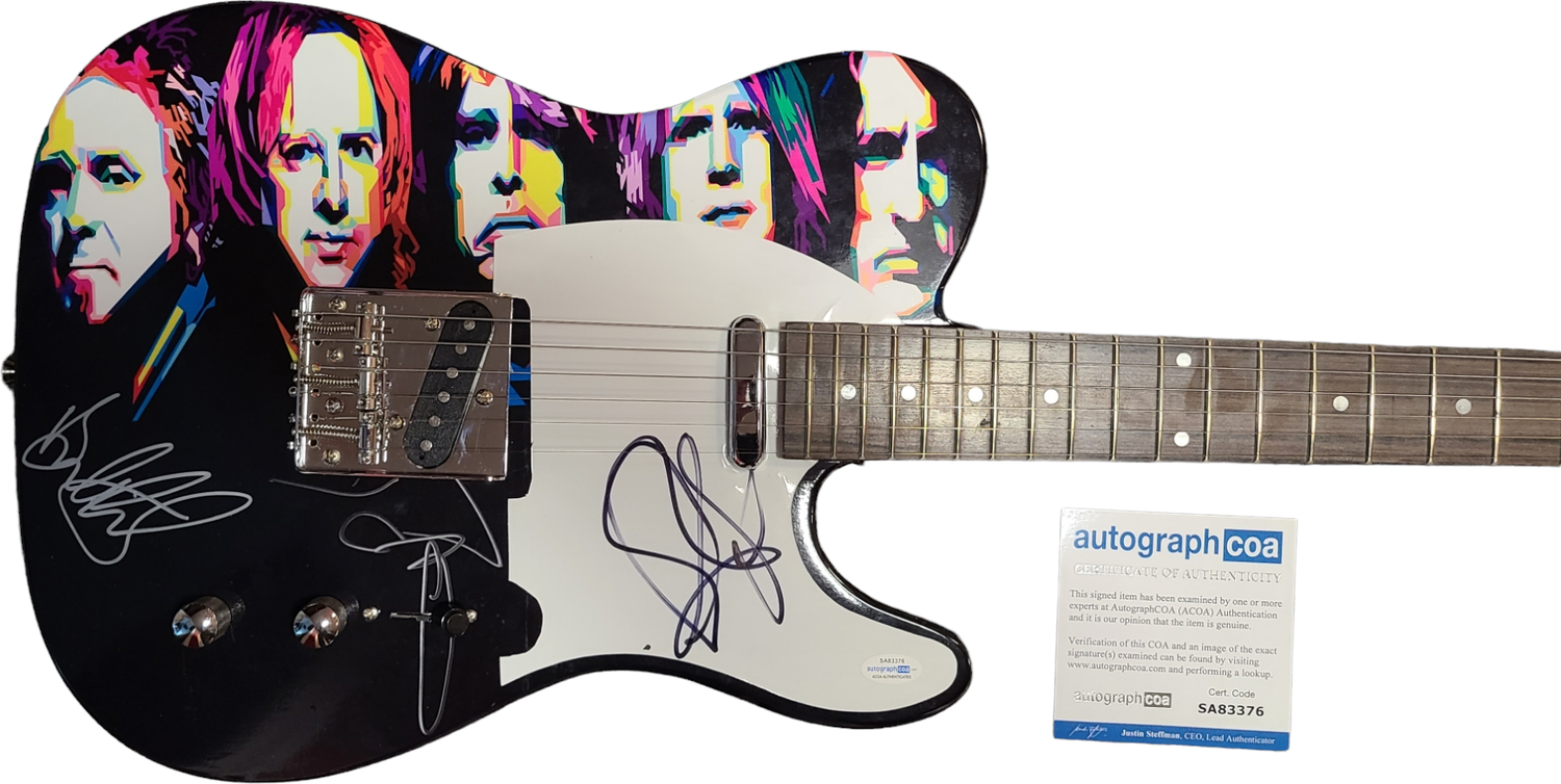 Aerosmith Autographed Signed 1:1 Custom Graphics Photo Guitar ACOA