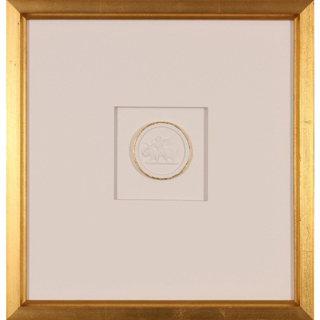 Gold White Fashion Dahlia I Frame - Framed Art Print