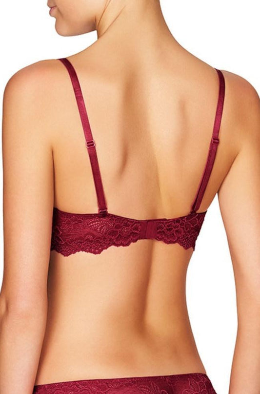 Pleasure State My Fit Lace 200% Boost Push Up Plunge Bra In Jester Red