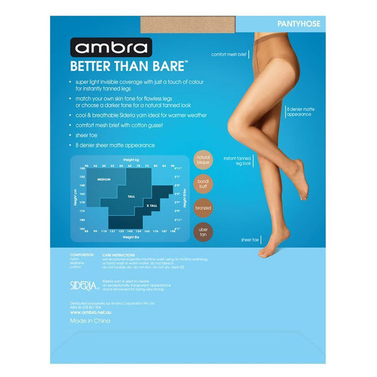 AMBRA Better Than Bare No Toe Pantyhose BETNTPH – The Lingerie Bar