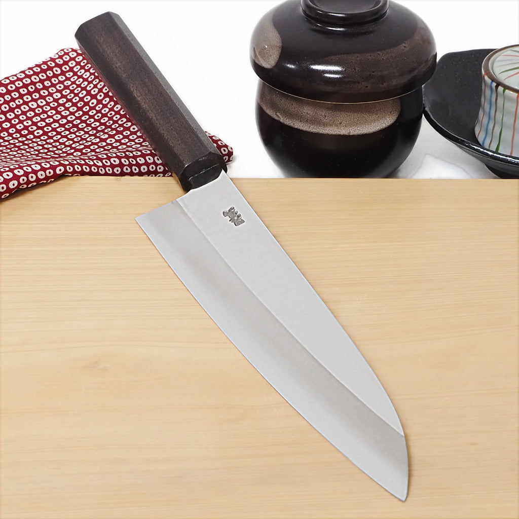 菜切包丁 土佐黒鳥 銀三鋼 八角胡桃柄 165mm Japanese Knife Nakiri 