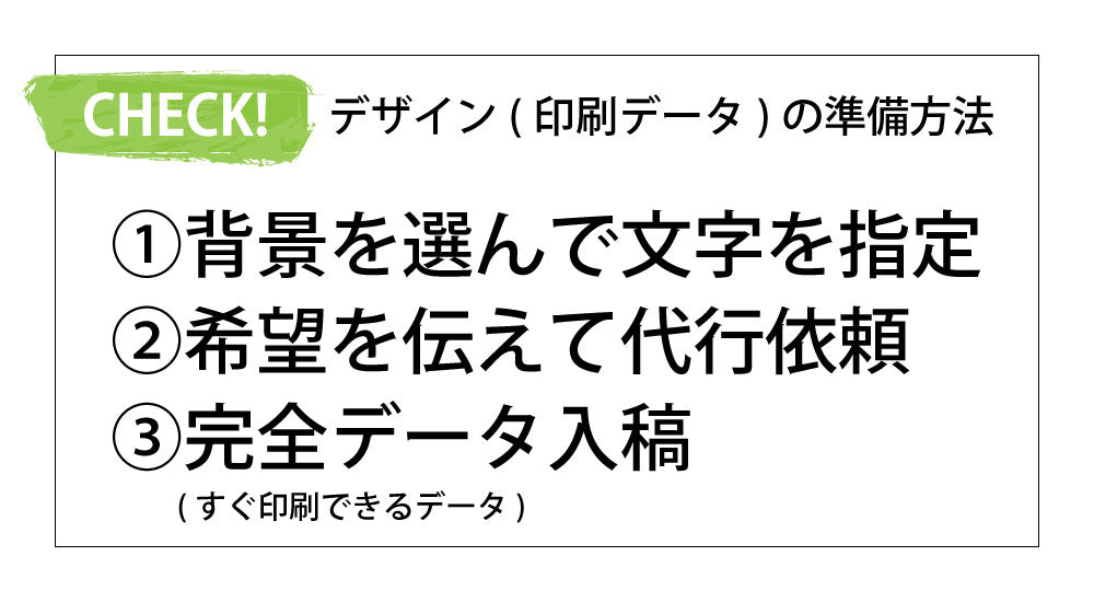 デザインの準備方法