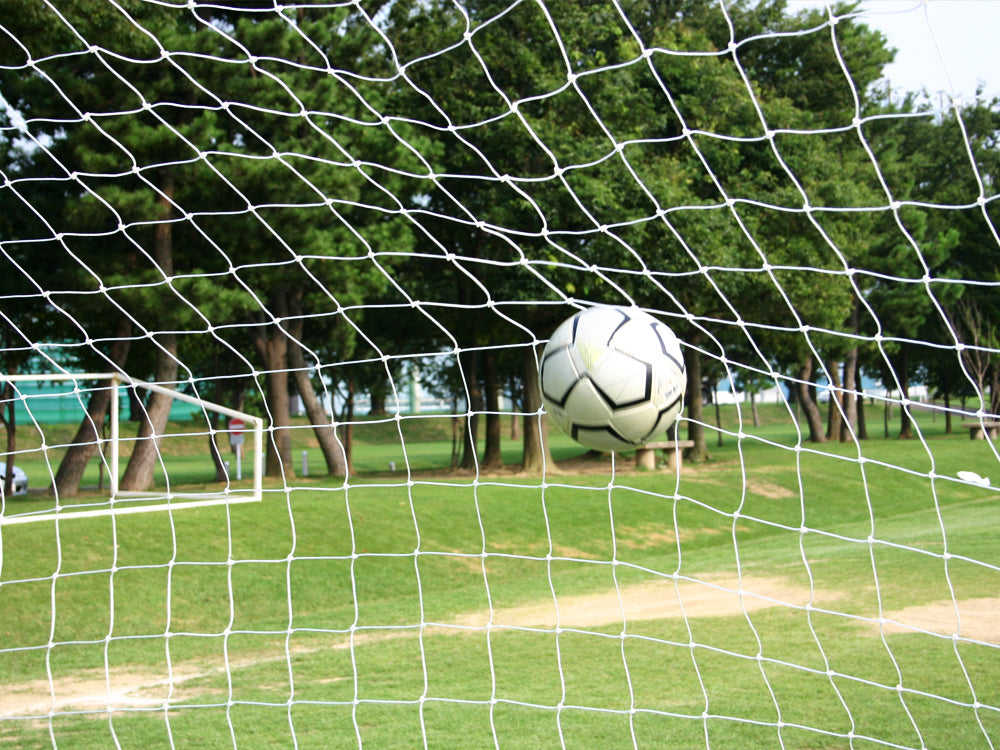 ボールとサッカーゴールネット