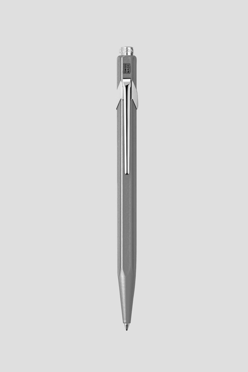 creative art materials caran d'ache ballpoint pen metal grey