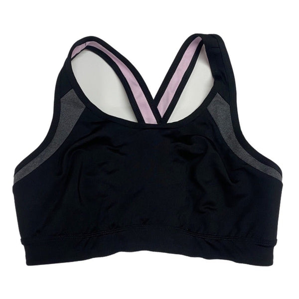 Tek Gear Sports Bra Size S Black Pink Padded Raceback Bra Medium