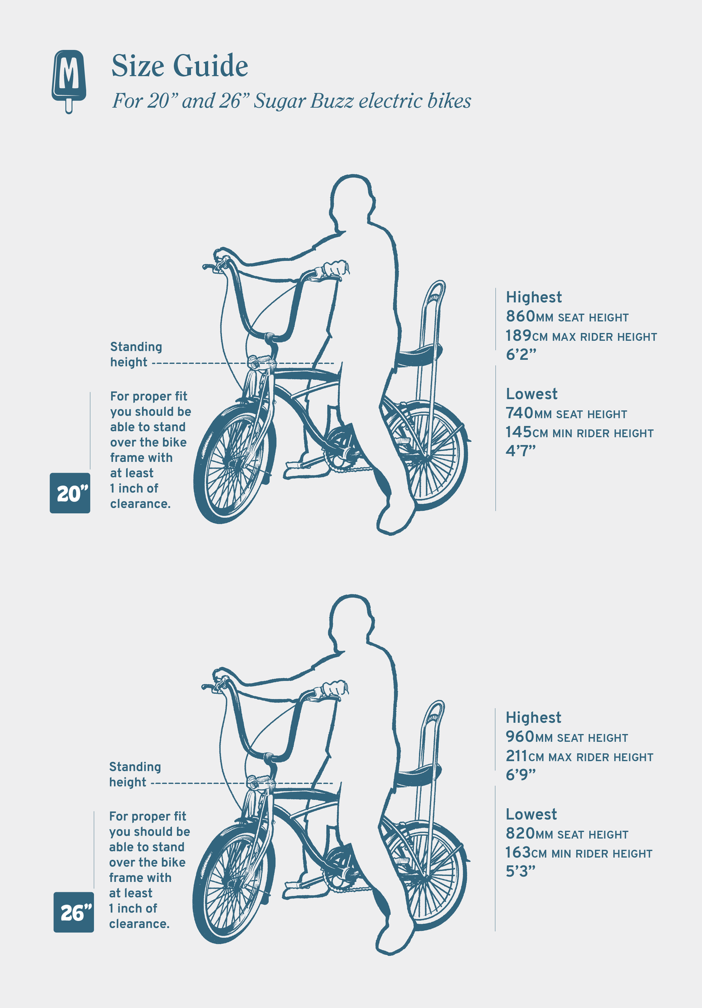 Electric bike size guide
