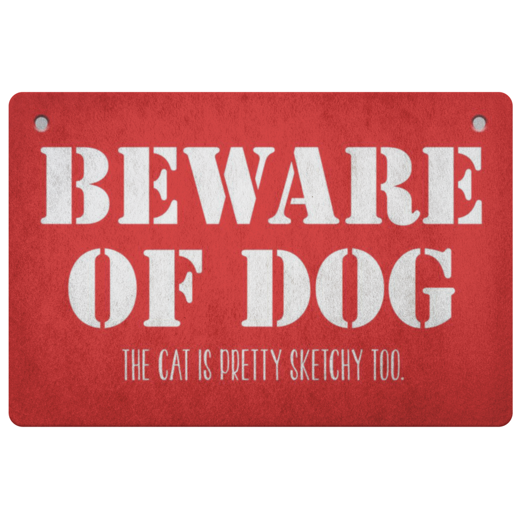 Beware Of Dog Door Mat Brown Hound Pet Co