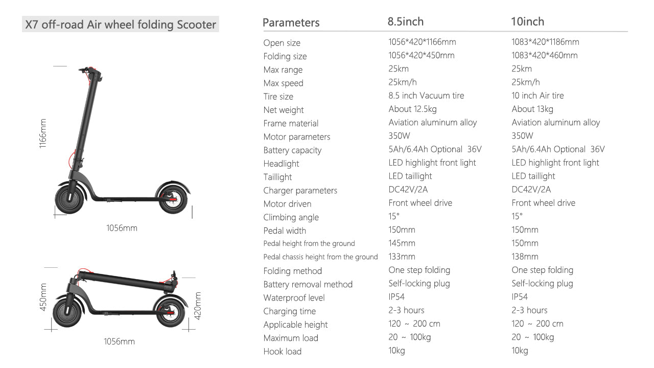 Trottinette électrique pliable KIXIN X7 350W