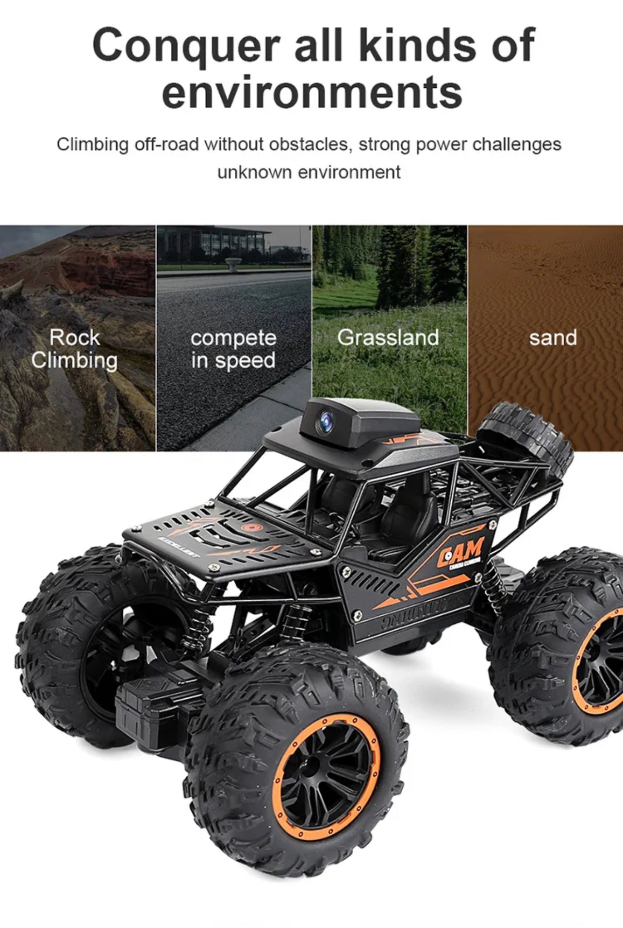 RC Stunt Car Toy Off Road High Speed Wi-Fi with HD Camera