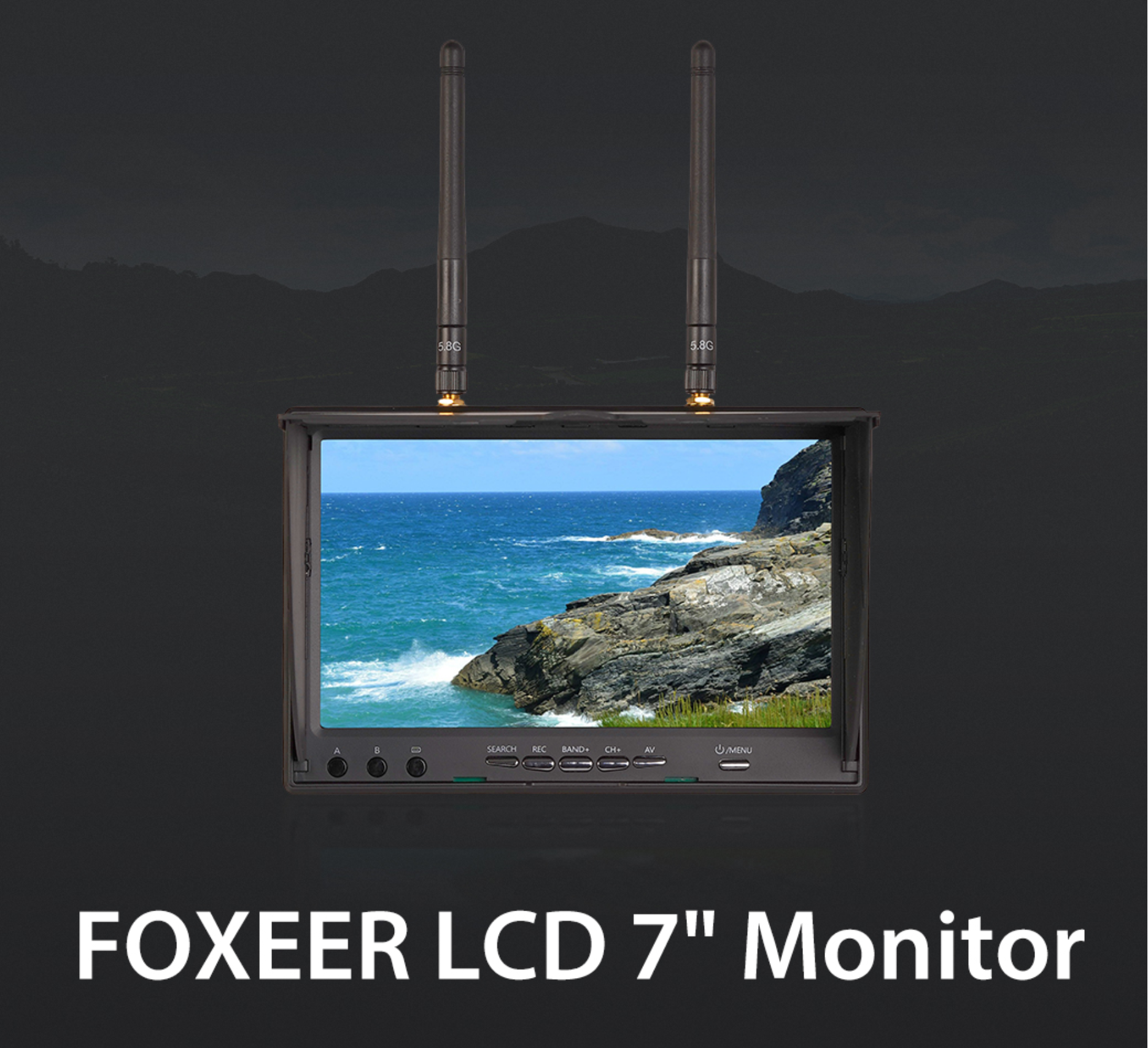 Foxeer 7" LCD5802D Monitor DVR 5.8G 40CH Built in Receiver