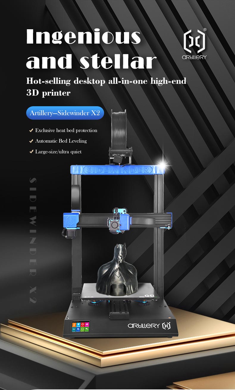 Arillery 3D Sidewinder X2 Upgraded ABL Auto Calibration 3D Printer