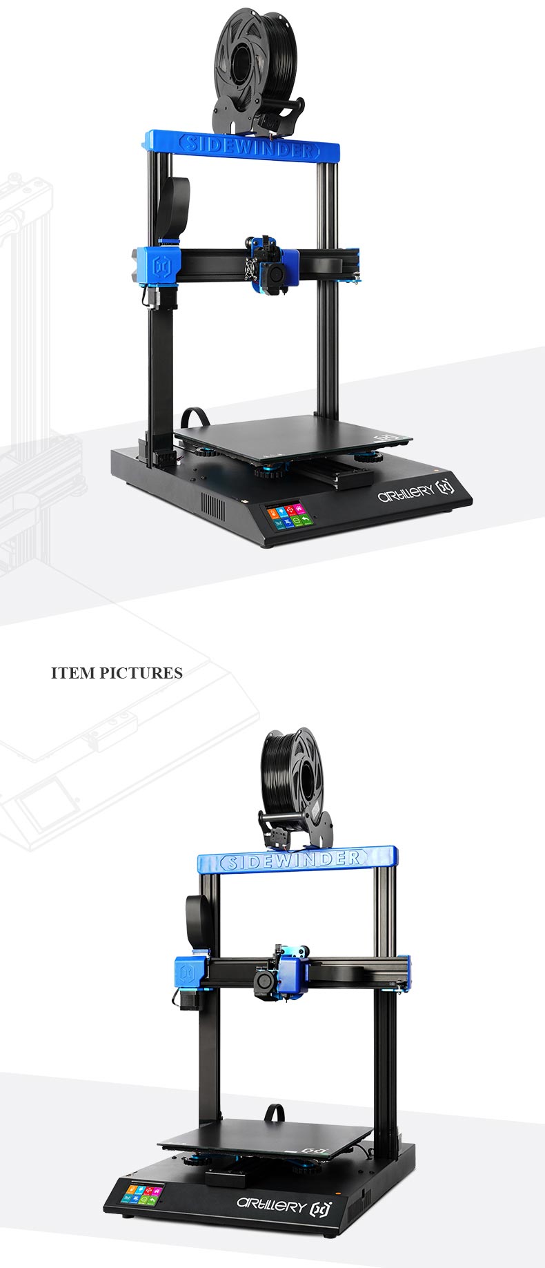 Arillery 3D Sidewinder X2 Upgraded ABL Auto Calibration 3D Printer