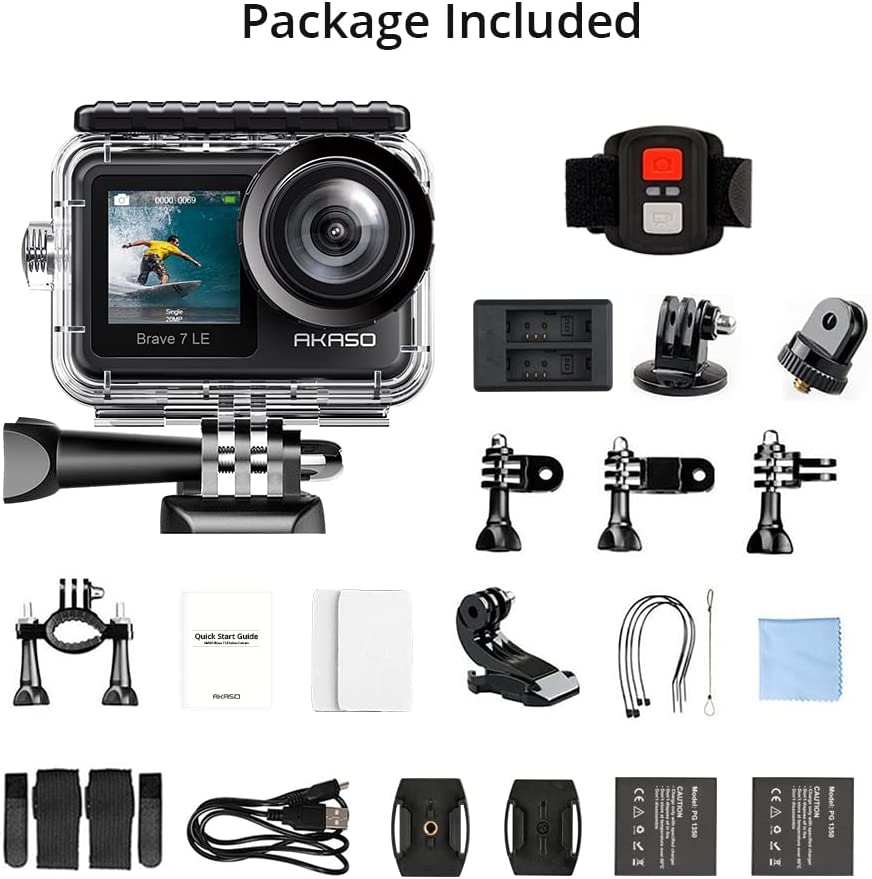 AKASO Brave 7 LE 4K30FPS 20MP Wi-Fi Action Camera