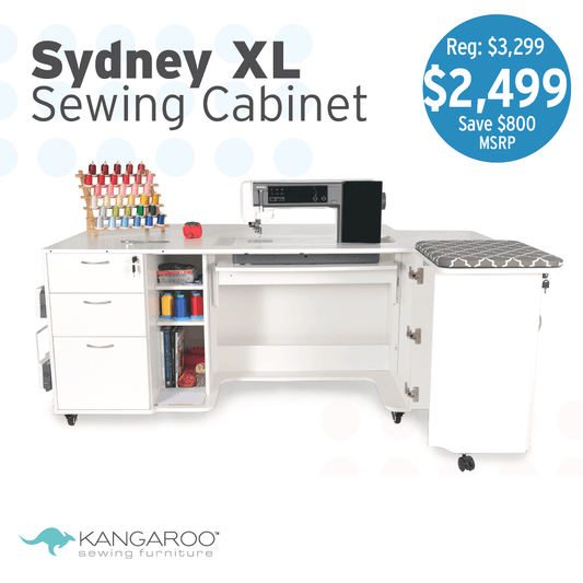 Kangaroo K9605xl Outback XL Sewing Cabinet in Teak