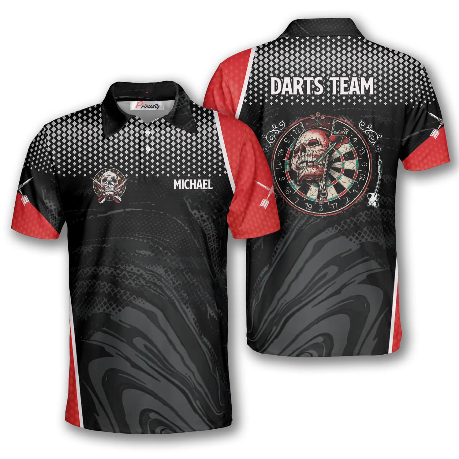 Sports Skull Smoky Custom Darts Shirts for Men, 3D all printed Dart sh