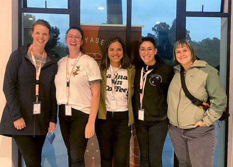 A group of us at the Womxn POWERed Coffee Summit in Costa Rica. From left, myself, Amaris, Giselle, Gia, and Sarah.