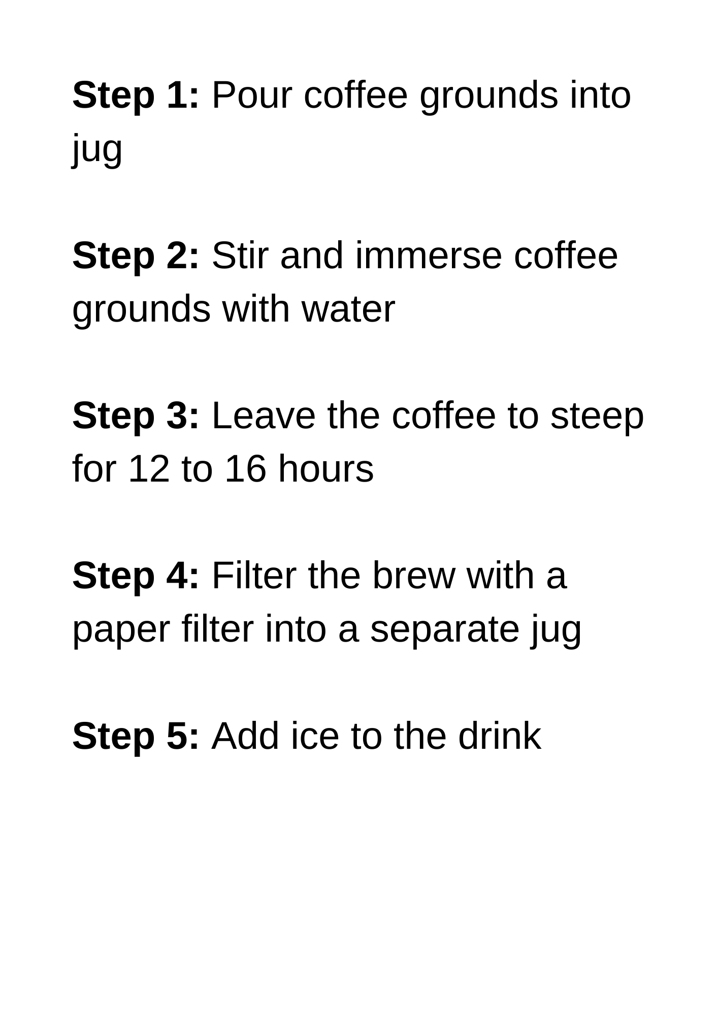 Cold brew guide
