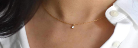 Minimalist jewelry, Piper and pearl, women gold necklace, simple gold jewelry