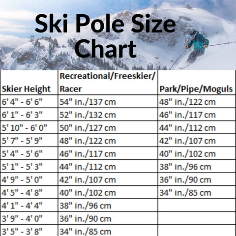 Ski Pole Size Chart Men