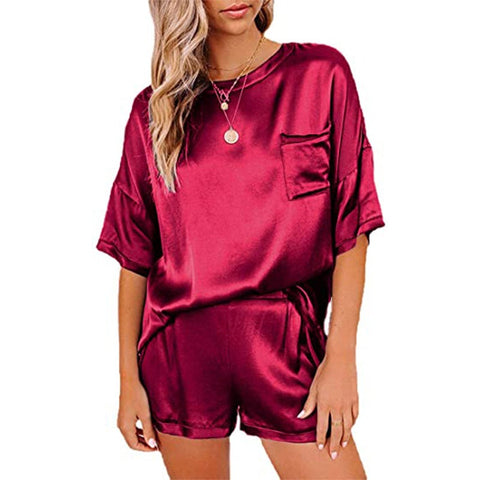 Solid Homewear Loose Wholesale Pajama Sets For Valentine'S Day