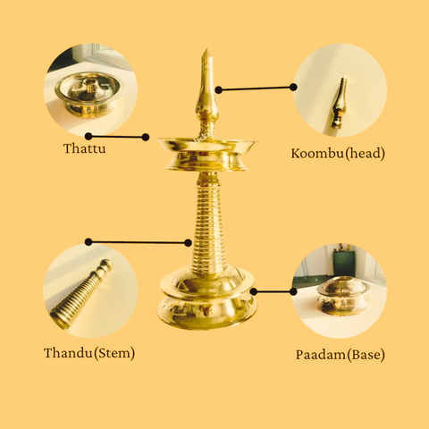 Embrace Tradition in Your Pooja Room: Introducing the AKP model Kerala Nilavilakku from Alackal Bell Metals, a masterpiece of authentic brass craftsmanship. This handcrafted oil lamp brings a touch of tradition and spirituality to your pooja room. Its intricate design and durable brass construction create an ambient glow that enhances the spiritual atmosphere during daily rituals.  Festive Radiance: The AKP model Nilavilakku takes festival lighting to a new level. Available in sizes ranging from 12 to 20 inches in height, this lamp becomes the focal point of your festive decor. Its authentic Kerala design and radiant glow contribute to the joy and auspiciousness of celebrations, making every festival a visual delight.  Thoughtful Gift for Hindu Weddings: Symbolizing purity and prosperity, the AKP model Kerala Nilavilakku is an ideal gift for Hindu weddings. Crafted with precision by Alackal Bell Metals, it becomes a timeless representation of the eternal flame of love. Its authenticity and traditional charm make it a thoughtful and auspicious present for the newlyweds.  Housewarming Elegance and Home Decor: The AKP model Nilavilakku isn't just a lamp; it's a piece of home decor that exudes elegance. As a housewarming gift, it brings good luck and positive energy to the new home. The option to choose from sizes 12 to 20 inches allows for versatility, fitting seamlessly into various spaces and interior designs.  Craftsmanship and Dismantling Feature: Alackal Bell Metals, based in Mannar, showcases impeccable craftsmanship in every piece. The AKP model Nilavilakku is not only a work of art but also a practical choice. It can be dismantled into four pieces, facilitating easy storage and transportation. This feature enhances its practicality without compromising on its aesthetic appeal.  The AKP model Kerala Nilavilakku from Alackal Bell Metals isn't just a source of light; it's a symbol of tradition, craftsmanship, and spirituality. Whether adorning your pooja room, lighting up festivals, or gracing a newlywed's home, this authentic brass lamp becomes a cherished part of your cultural legacy. Choose the size that fits your space, and let the glow of tradition brighten your surroundings.