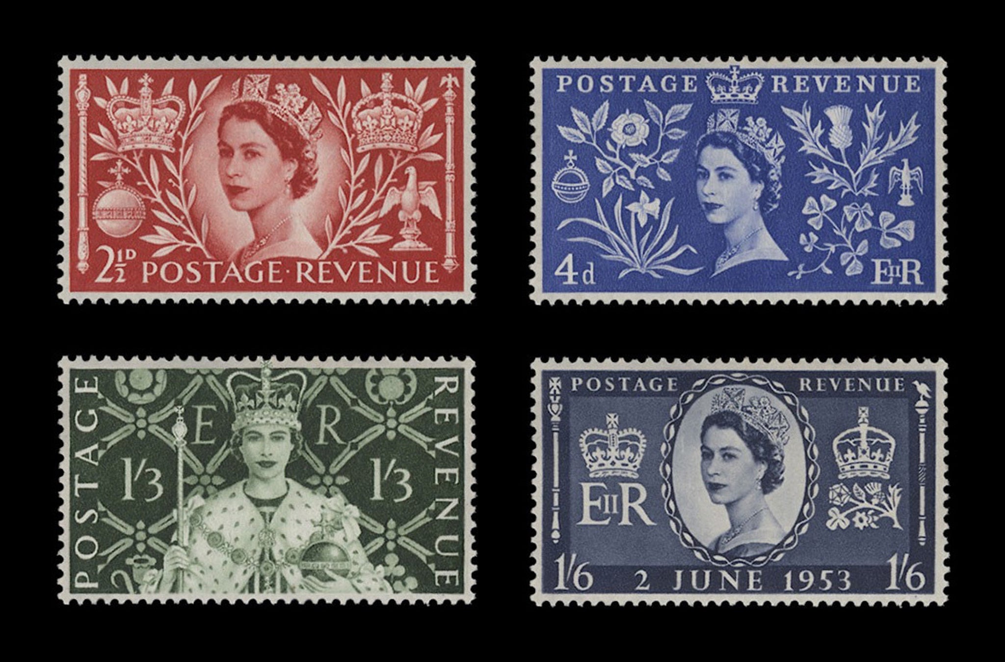 Great Britain 1953 Coronation Stamps