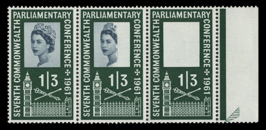 Great Britain 1961 1s3d Parliamentary Conference missing blue