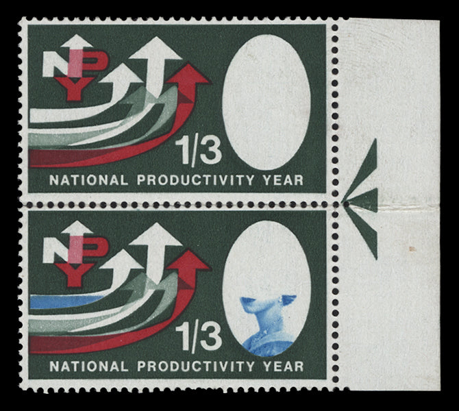 Great Britain 1962 1s3d National Productivity Year missing light blue