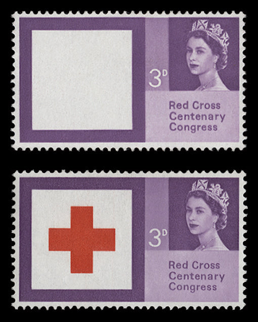 Great Britain 1963 3d Red Cross Centenary missing red