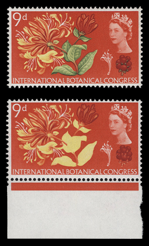 Great Britain 1964 9d Botanical Congress missing green