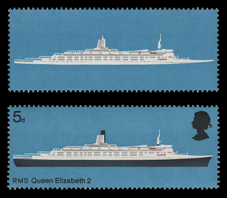 Great Britain 1969 5d British Ships missing black