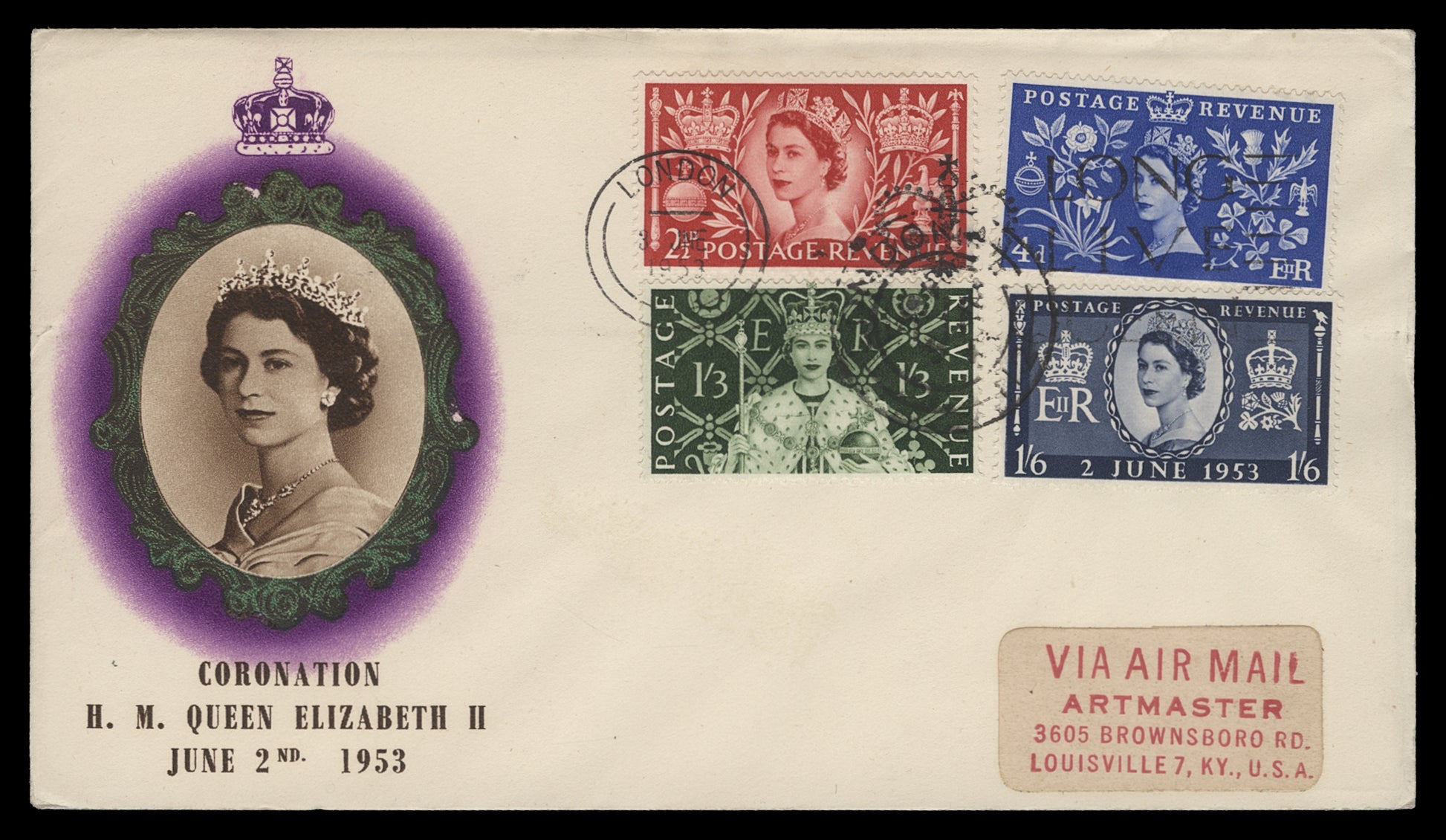 Great Britain 1953 Coronation cover