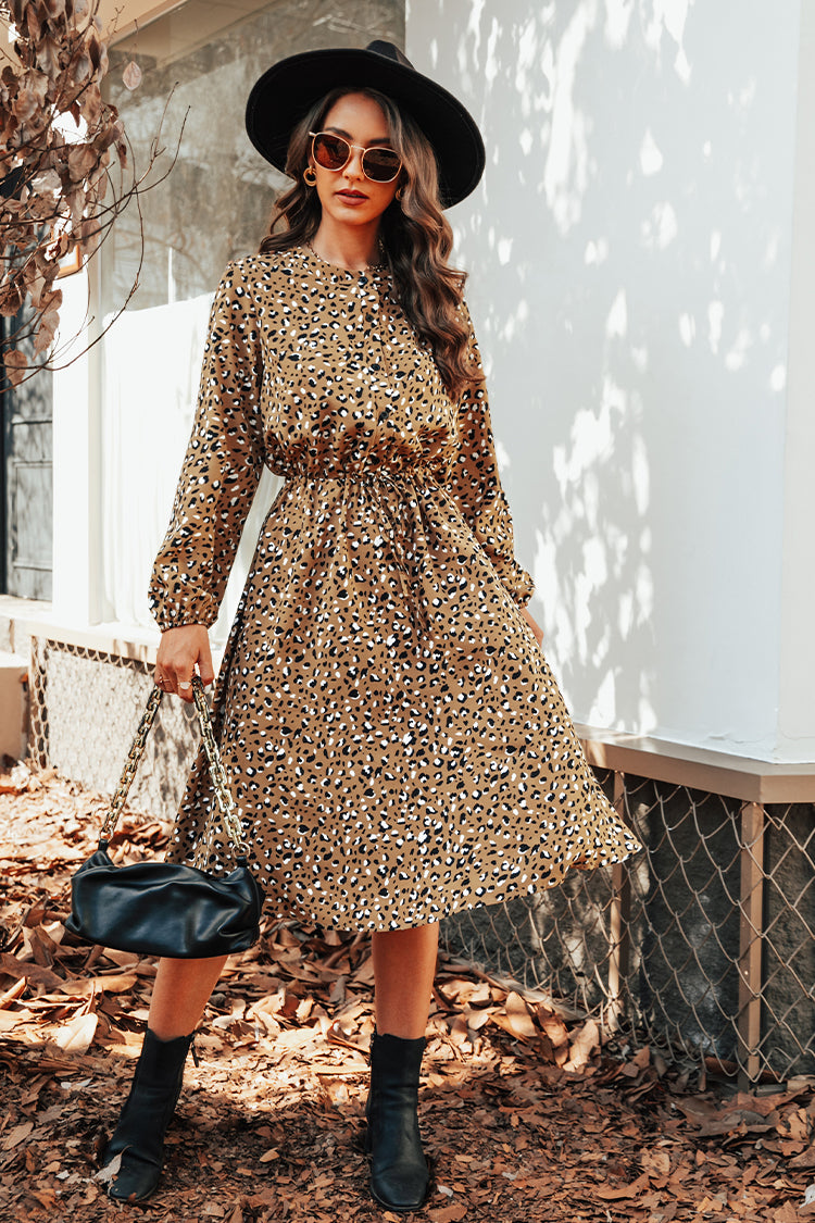 Ryan Leopard Print Midi Dress