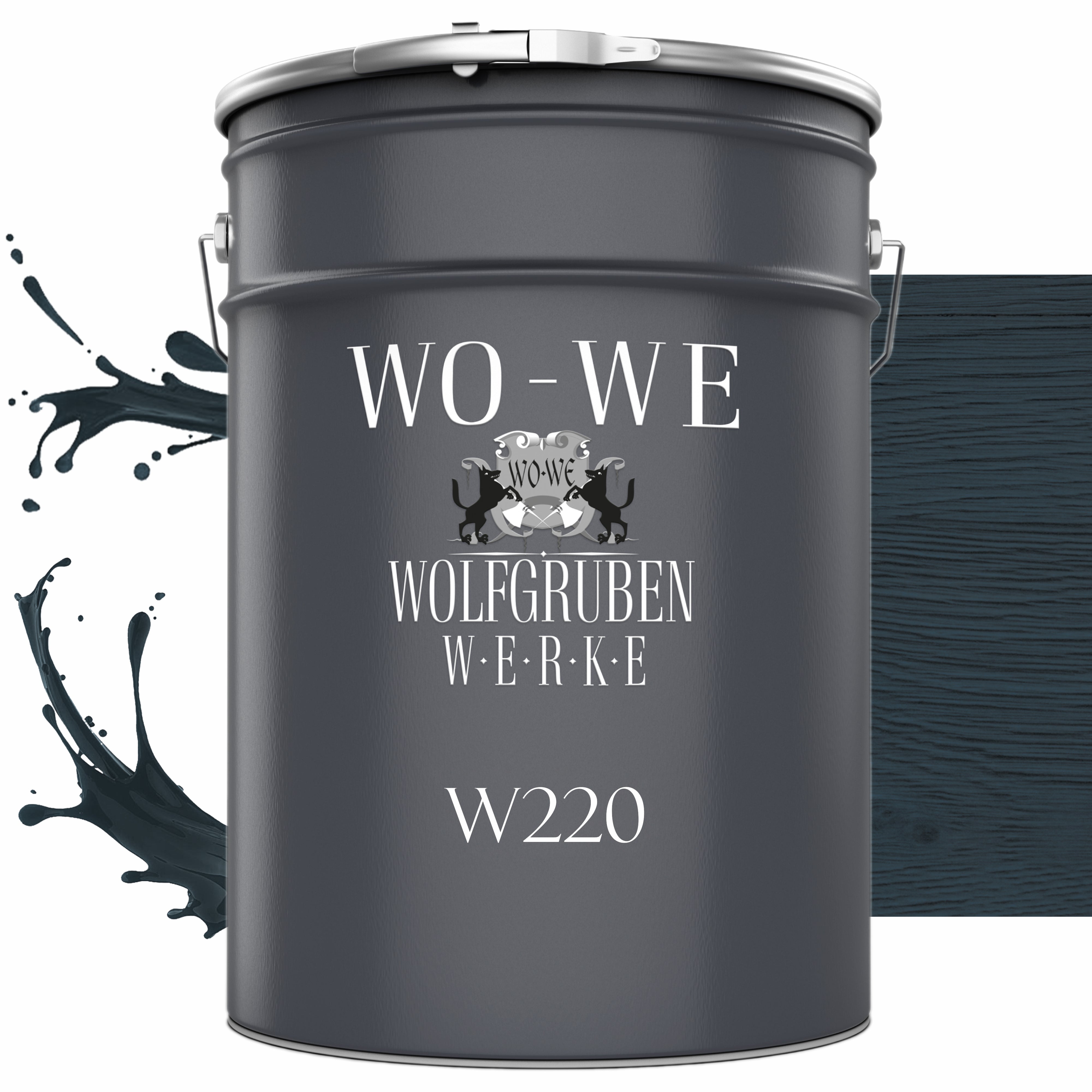 WO-WE Peinture bois W420 Vernis boiserie Finition Satiné Couleurs - Noir  similaire RAL 9005-1L : : Bricolage