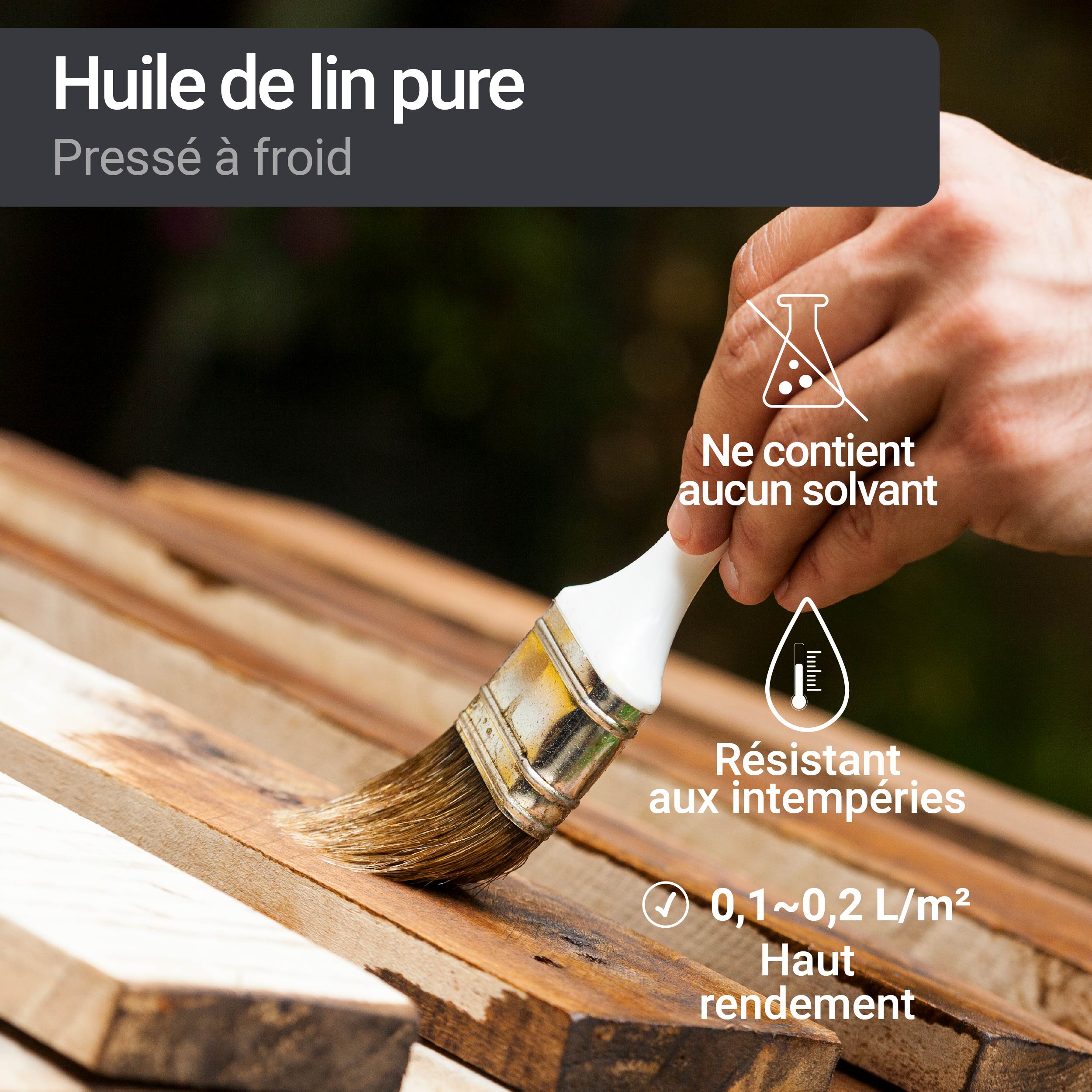 Huile de lin : les utilisations pour le traitement du bois