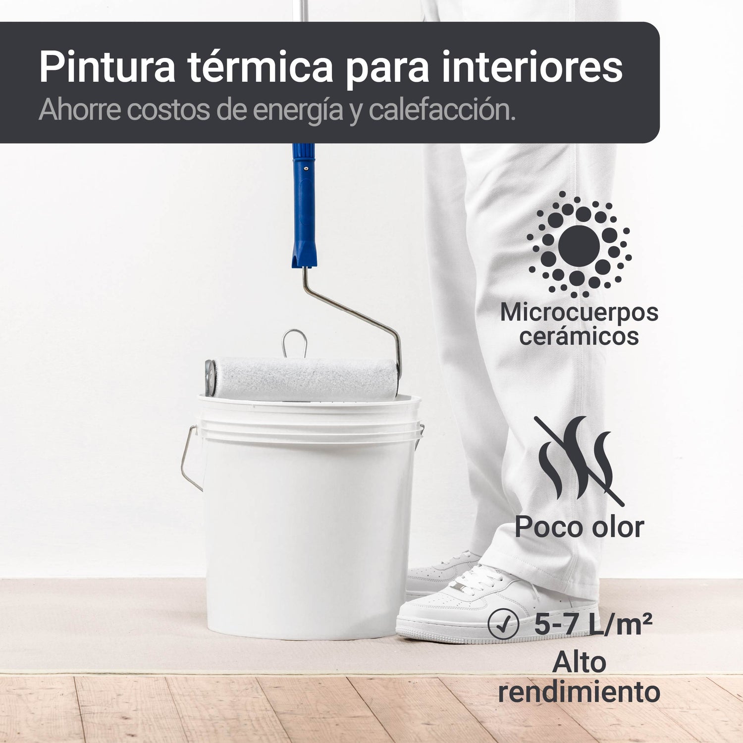 Pintura aislante térmica interior para paredes y techos W529 5-20L