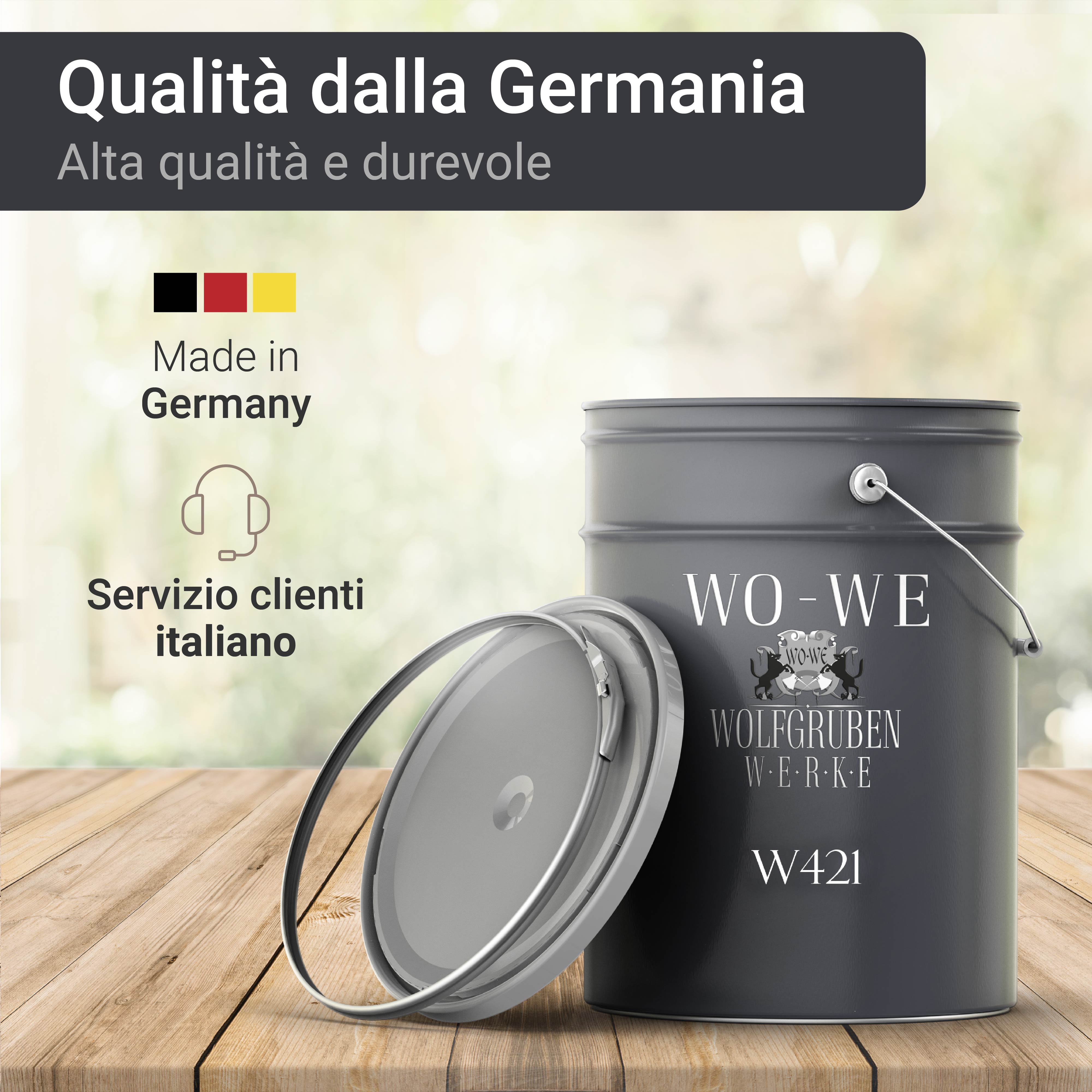 Pittura colorata OPACA per legno Vernice protettiva ad acqua Mobili W421  1-10L