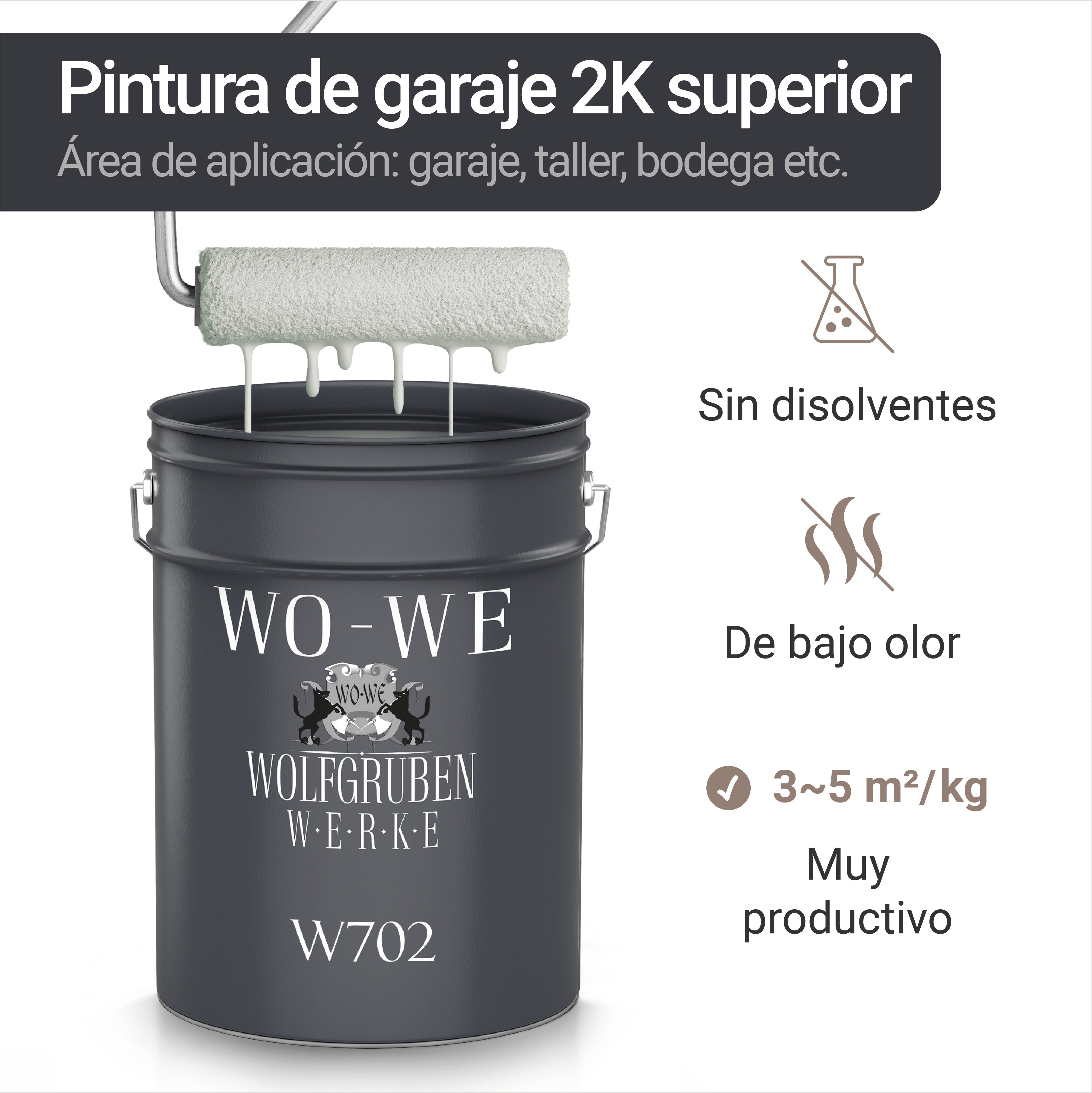 Pintura para Suelos de Hormigón Almacen Interior W700 1-20L