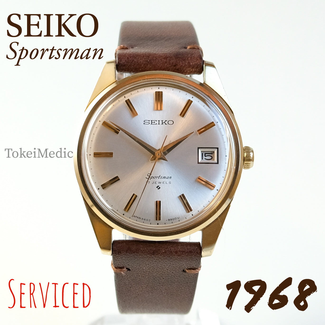 1968 Seiko Sportsman SGP 6602-9982 plus two Seiko straps – TokeiMedic