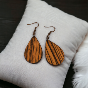 Zebrawood Teardrop - Bosse Woodworks