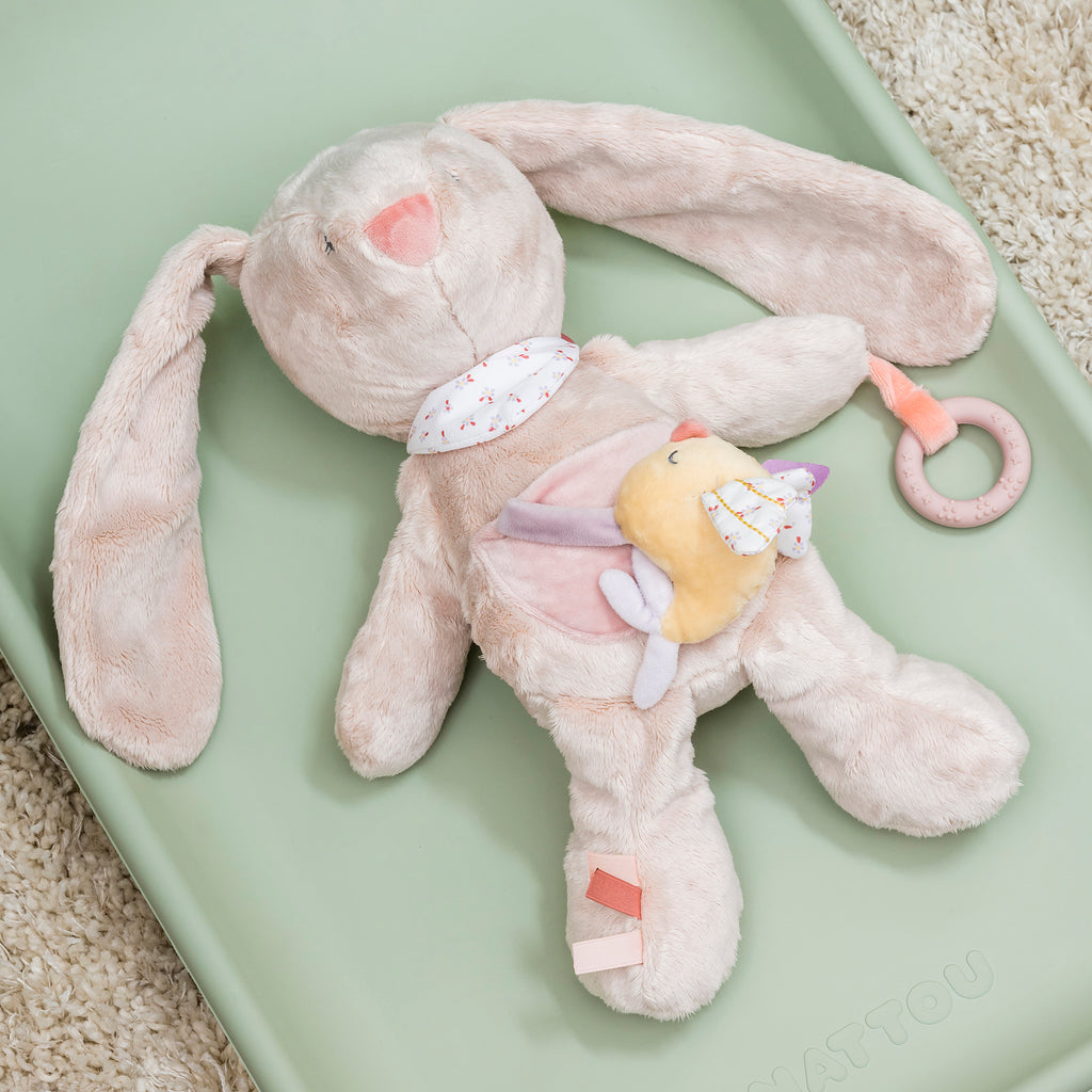 NATTOU Charlotte & Pink Beige Pink Plush 36 cm - SOS cuddly toy