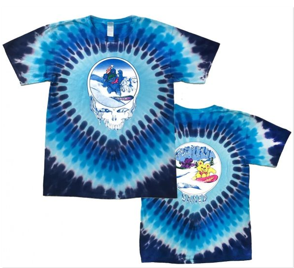 Liquid Blue Snowboard Bears Tie-Dye T-Shirt