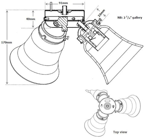 3 Light Flush Mount Light Kit Specifications