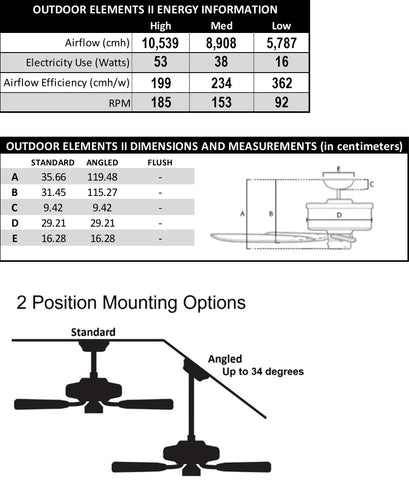 Outdoor Elements 132cm Specifications